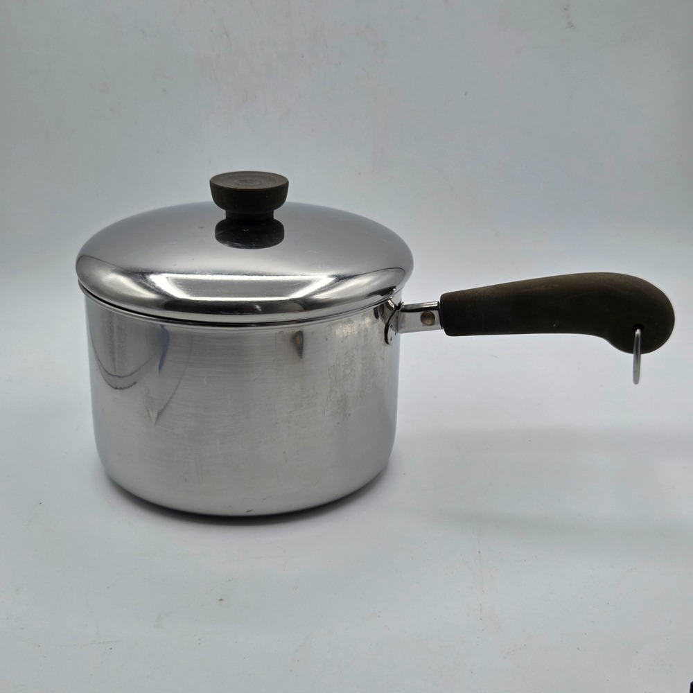 Vintage Revere Ware 3 Qt Saucepan with Lid Clinton IL USA Aluminum Disc Bottom